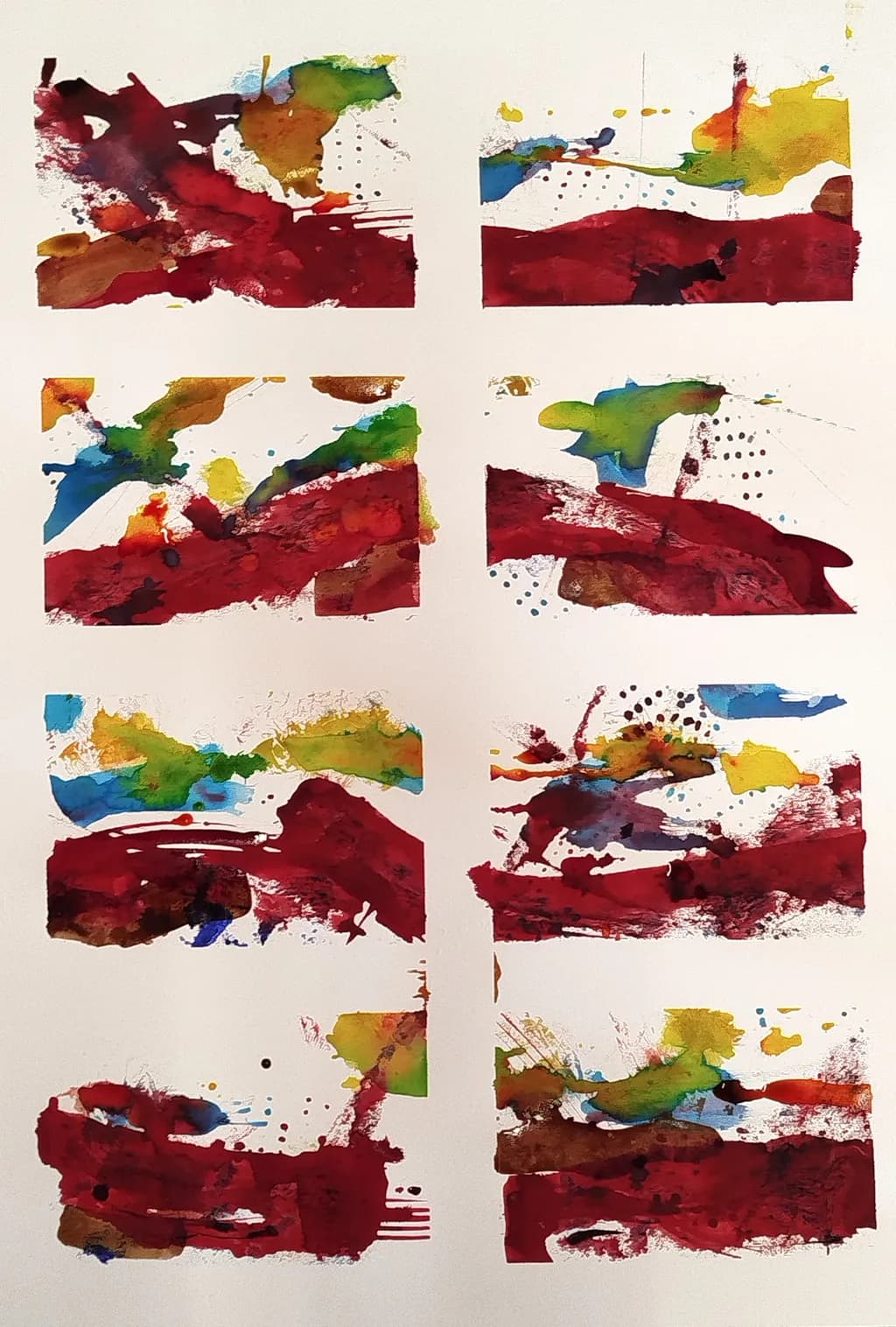 Vibrant Layers: An Abstract Journey Through Color and Texture