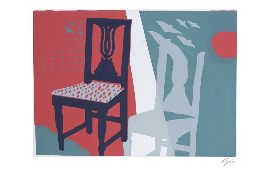 Whispers of Solitude: A Chair's Journey Through Color and Form
