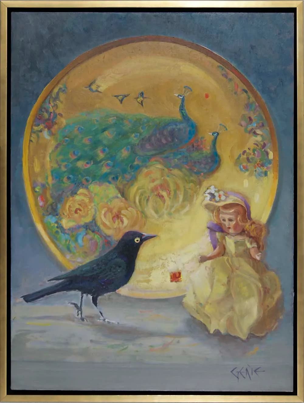 Whispers of Enchantment: A Dance of Doll, Bird, and Peacocks