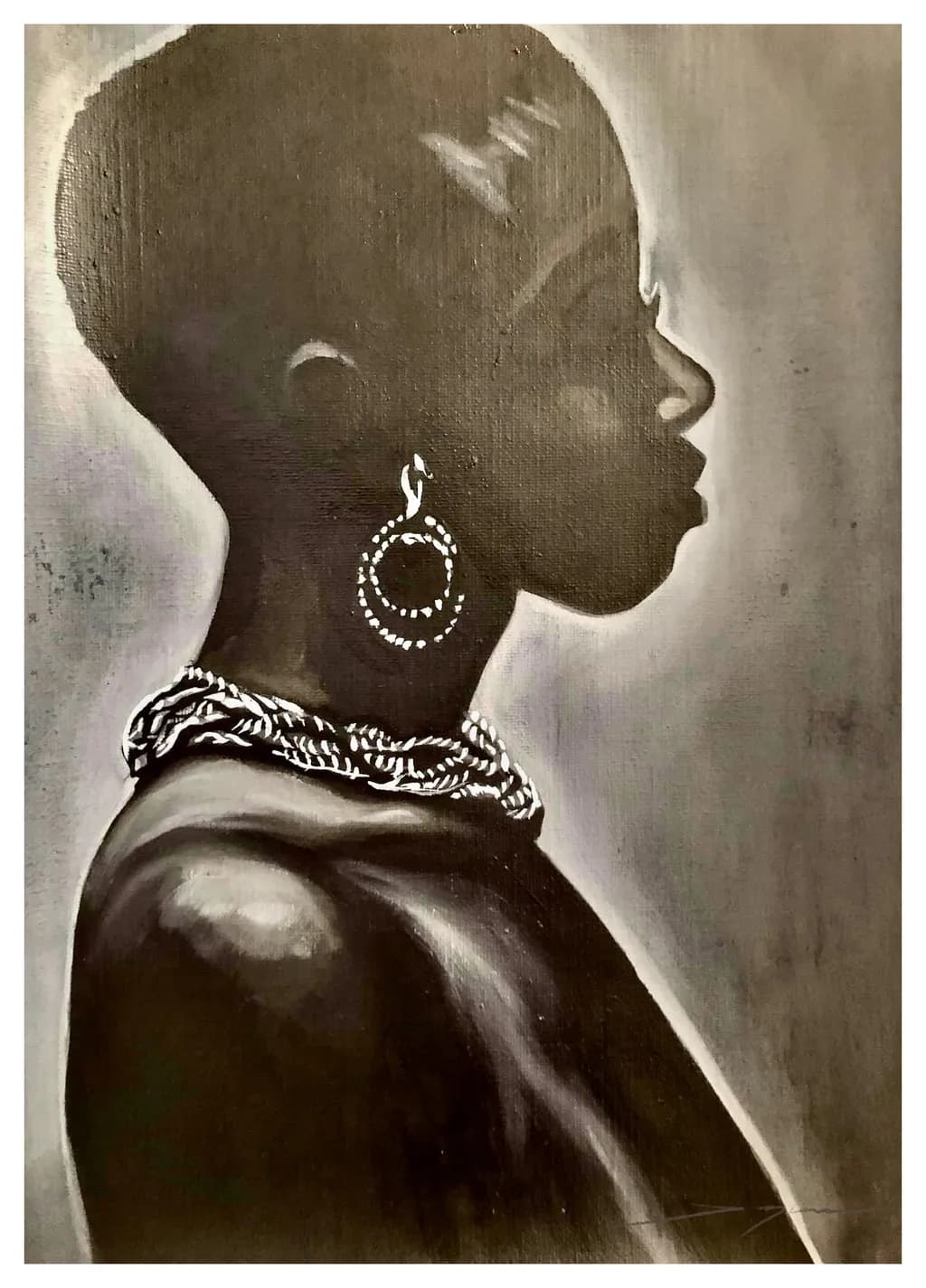 Ethereal Elegance: A Monochrome Portrait of Strength and Grace