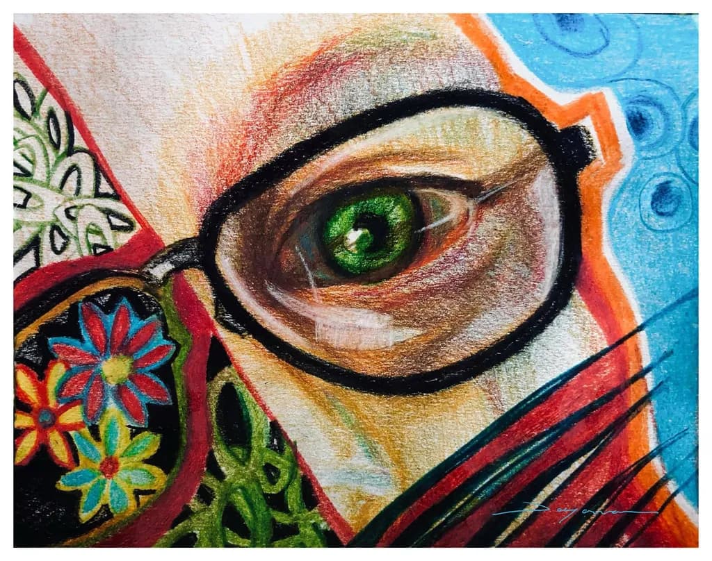 "Vibrant Gaze: A Colorful Exploration of Perception and Nature"