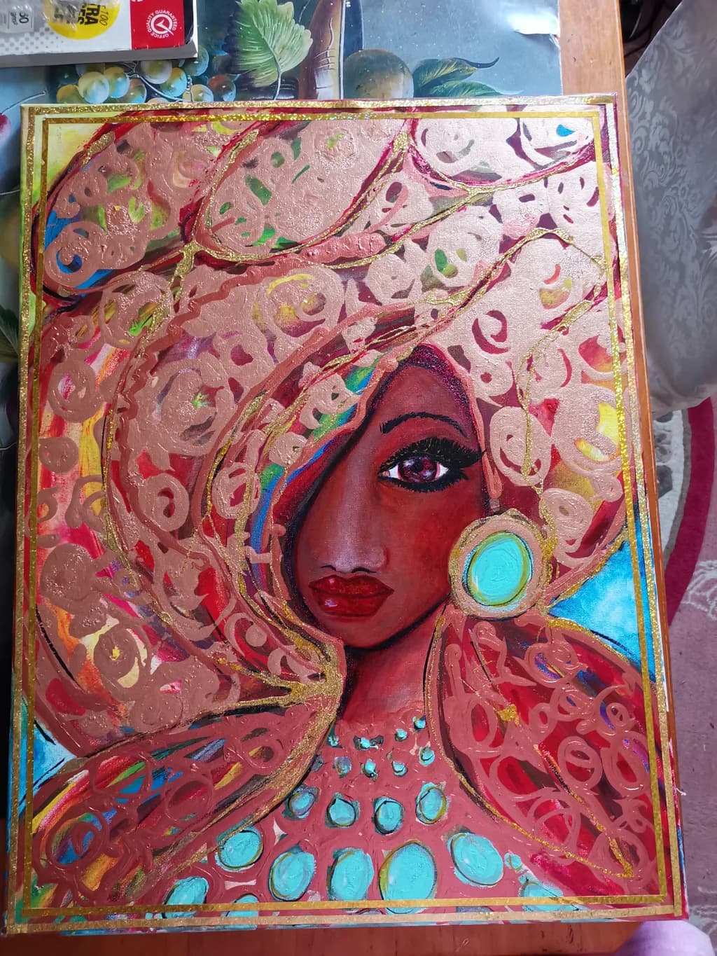 Vibrant Elegance: A Colorful Abstract Portrait of Beauty