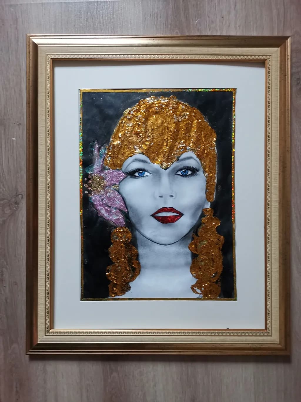 Golden Glamour: A Colorful Expression of Portraiture and Texture