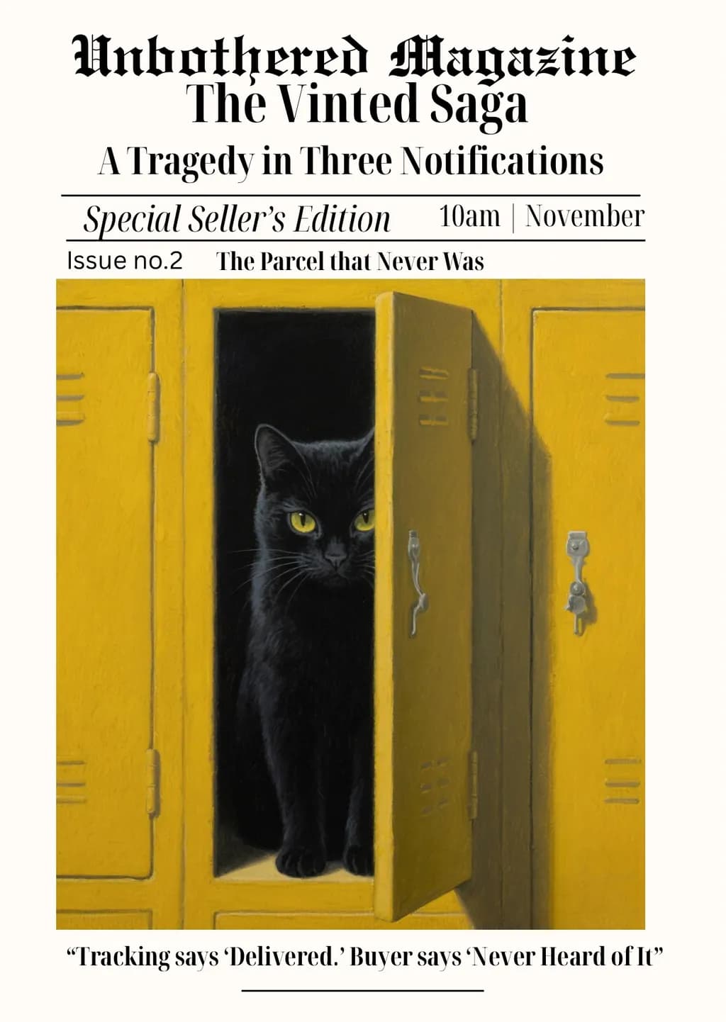 The Enigmatic Parcel: A Black Cat's Tale of Mystery and Miscommunication