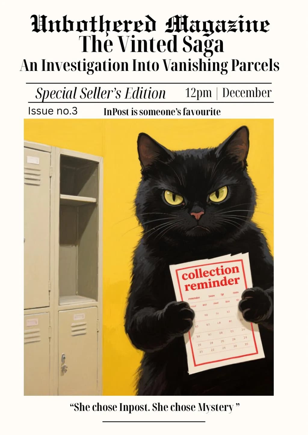 Whiskers of Mystery: The Cat's Collection Reminder in Unbothered Magazine