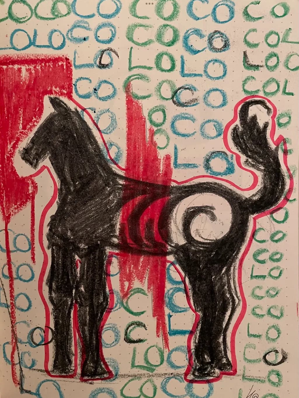 Whimsical Equine: A Dance of Color and Form
