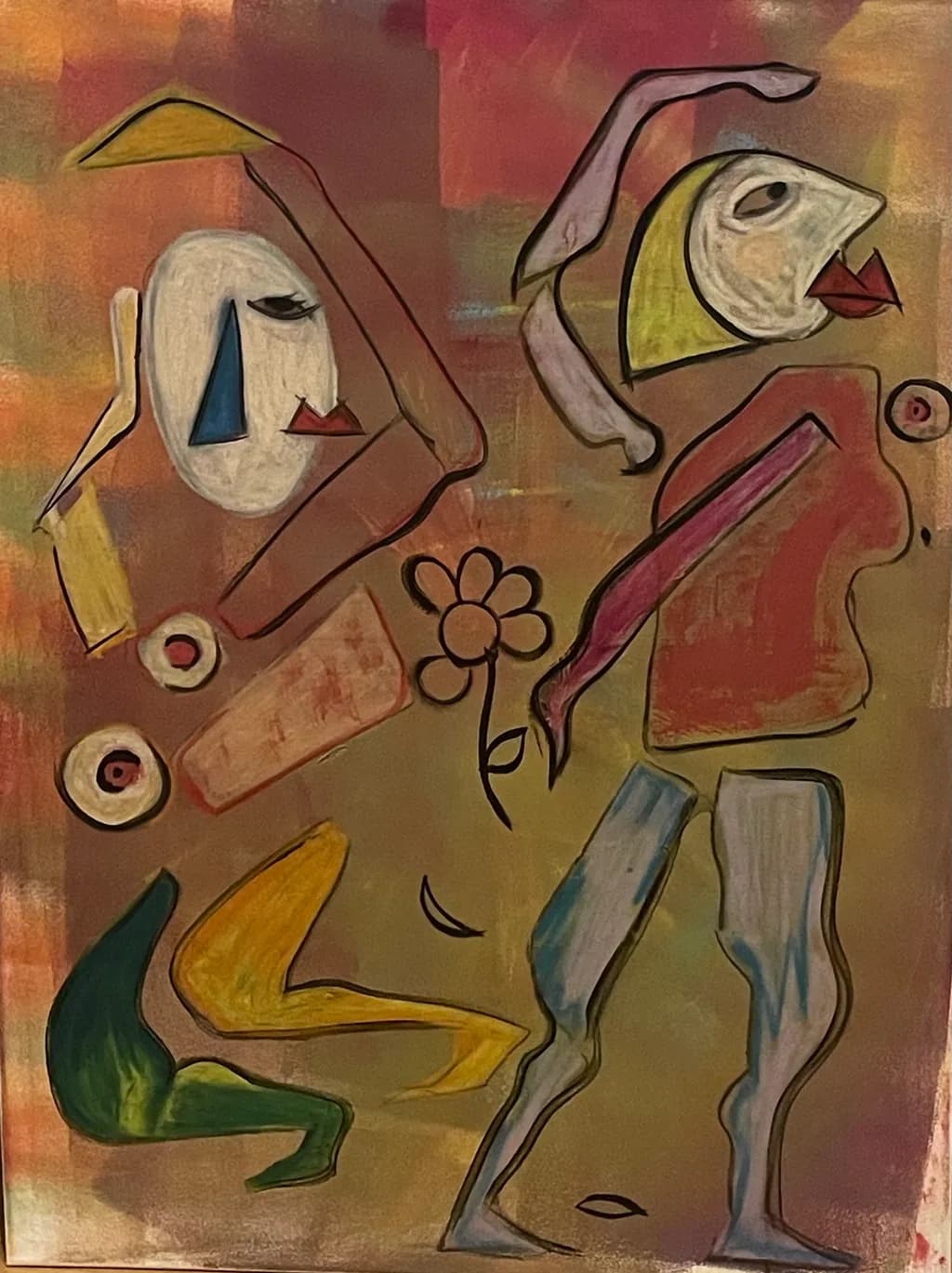 Whimsical Dance of Colorful Forms: An Abstract Exploration of Emotion and Nature