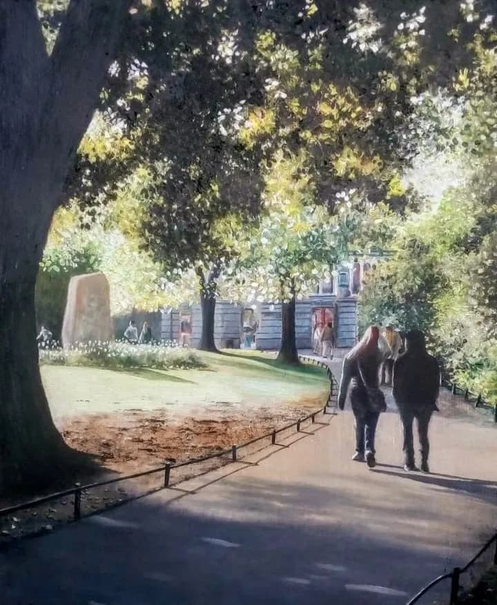 Whispers of Light: A Serene Stroll Through the Park's Embrace