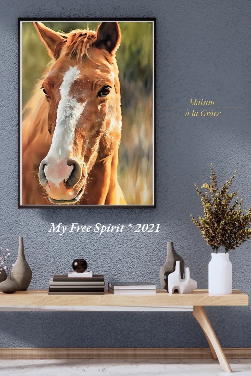 Whispers of Freedom: A Majestic Horse Portrait in Warm Hues