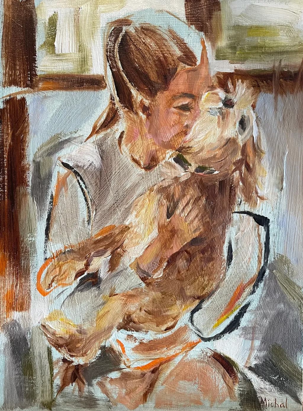 Girl with Dog
