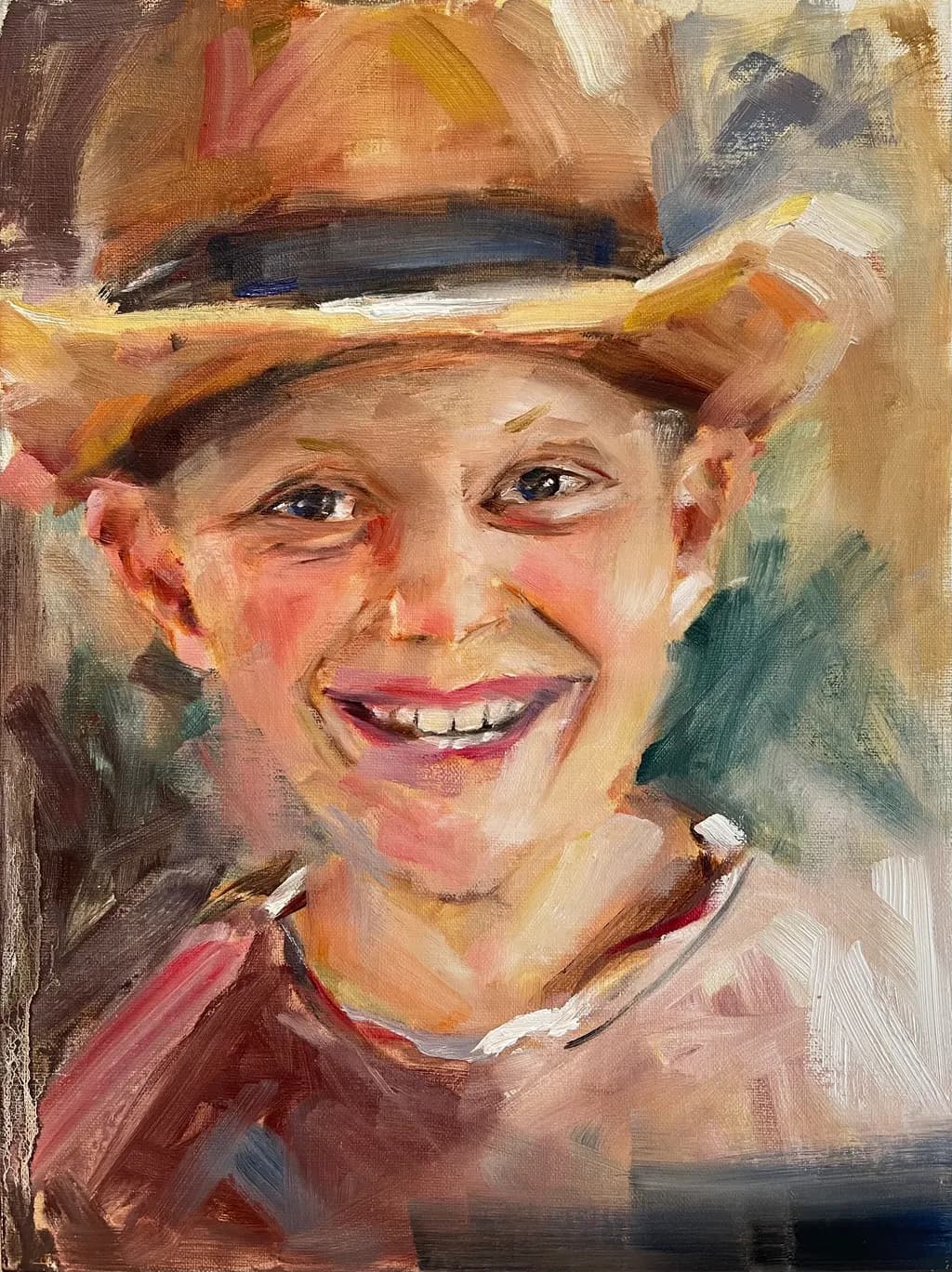 Boy with Straw Hat
