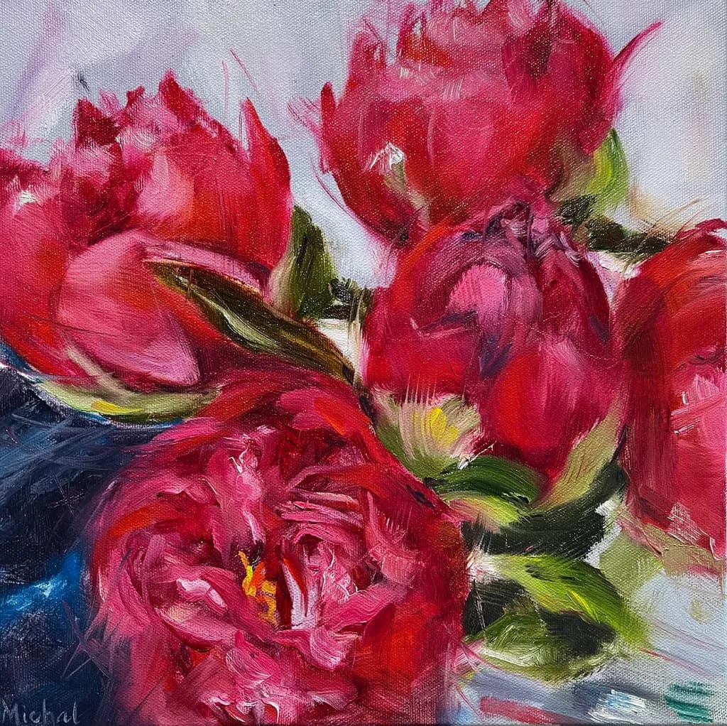 Vibrant Blossoms: A Dance of Red Petals in Bloom