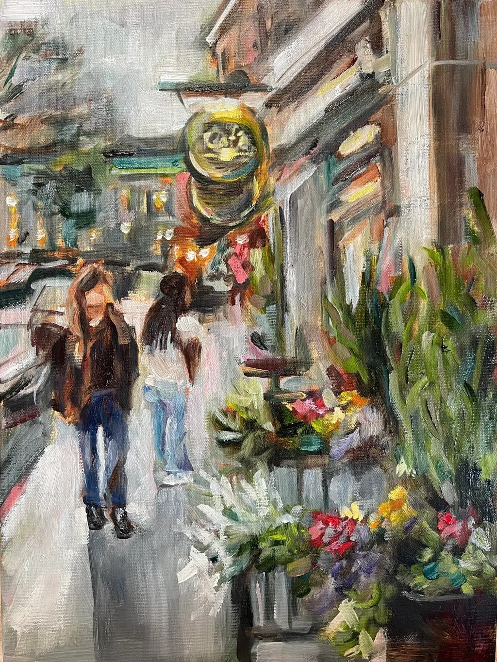 Bouquet on the Sidewalk