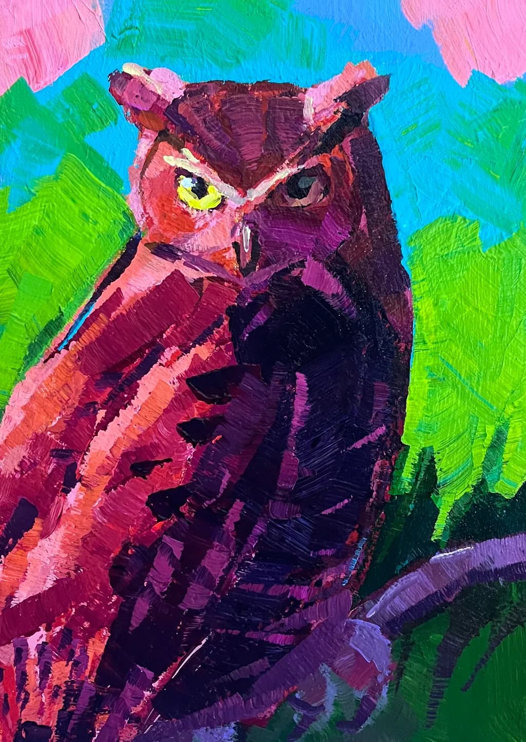 Great Horned Owl at Dusk