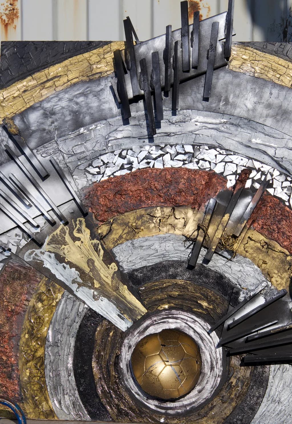 Ethereal Layers: A Journey Through Metallic Textures and Earthy Tones