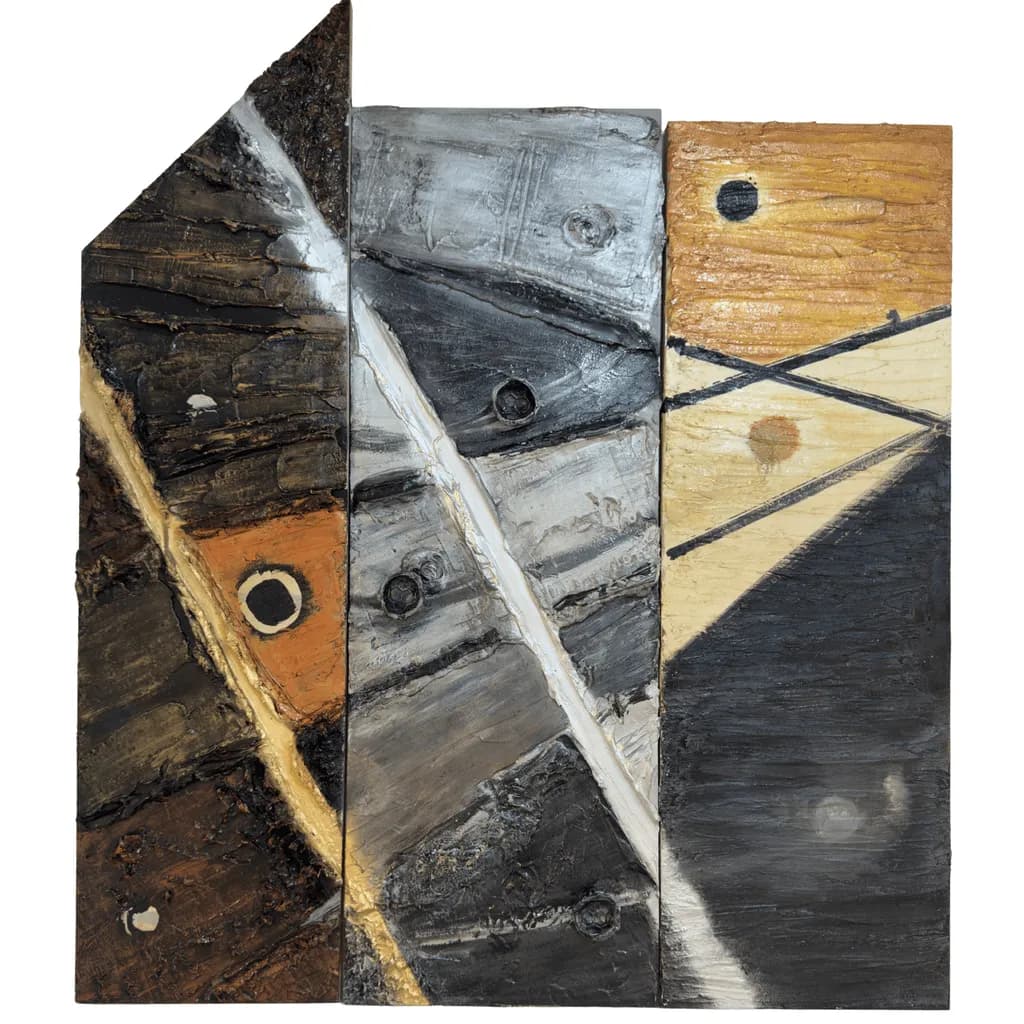 Monochrome Harmony: An Abstract Exploration of Geometric Textures and Contrasts