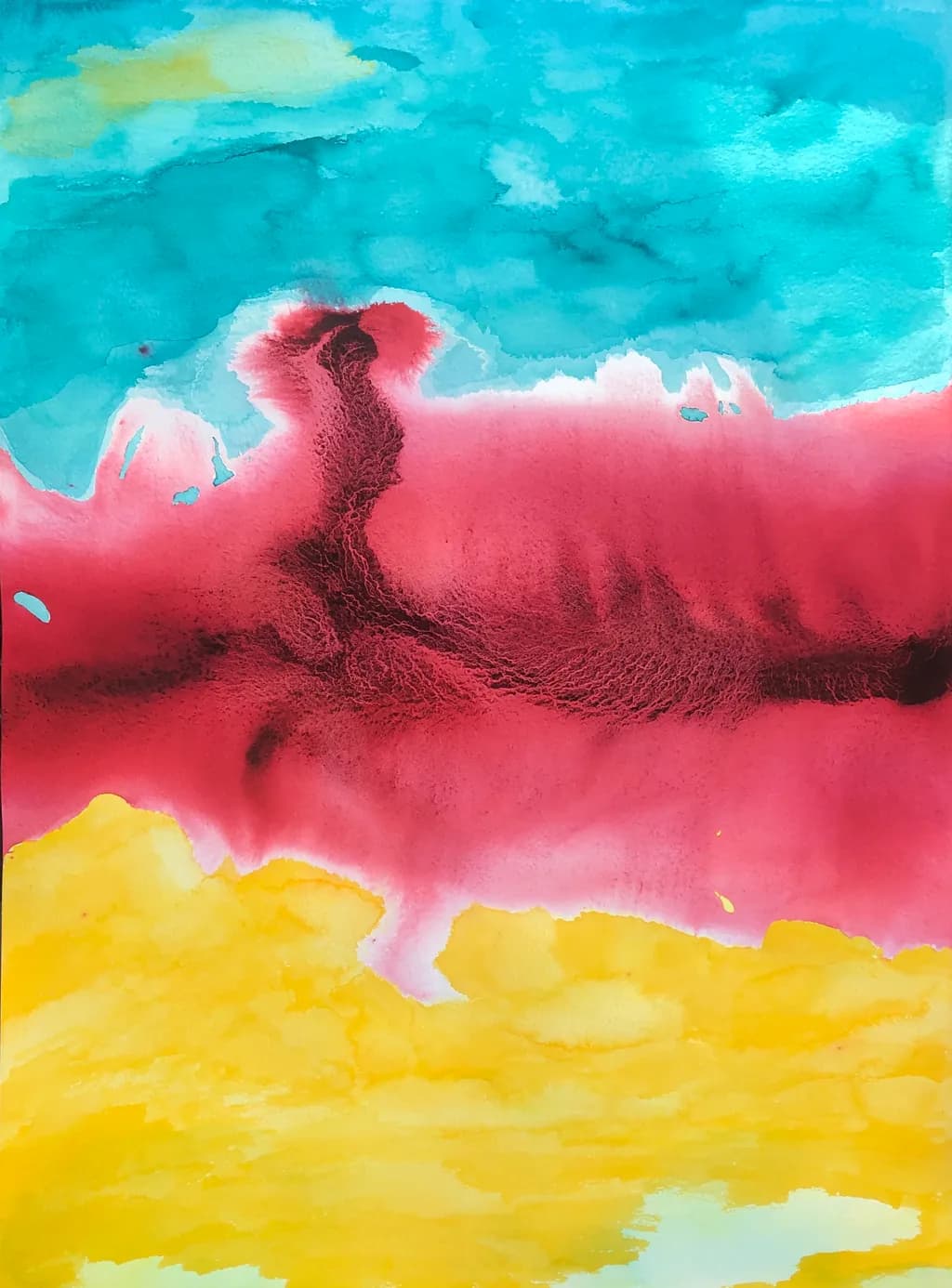 Vibrant Horizons: An Exploration of Color and Emotion in Mixed Media