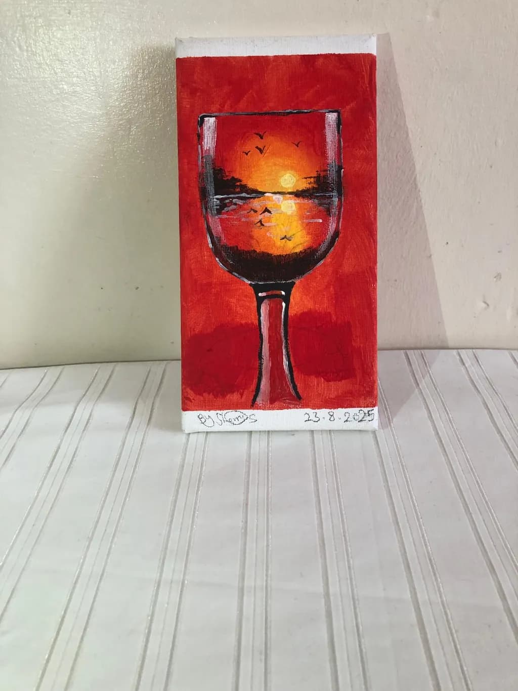 Sunset Reflections: A Glass of Dreams and Serenity