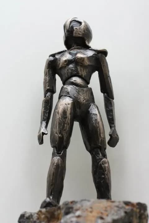Ethereal Sentinel: A Bronze Figure of Strength and Resilience
