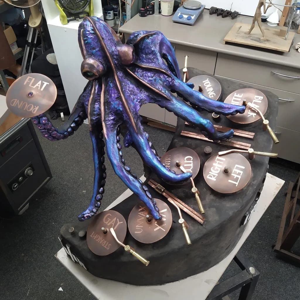Whimsical Octopus Sculpture: A Playful Exploration of Direction and Form