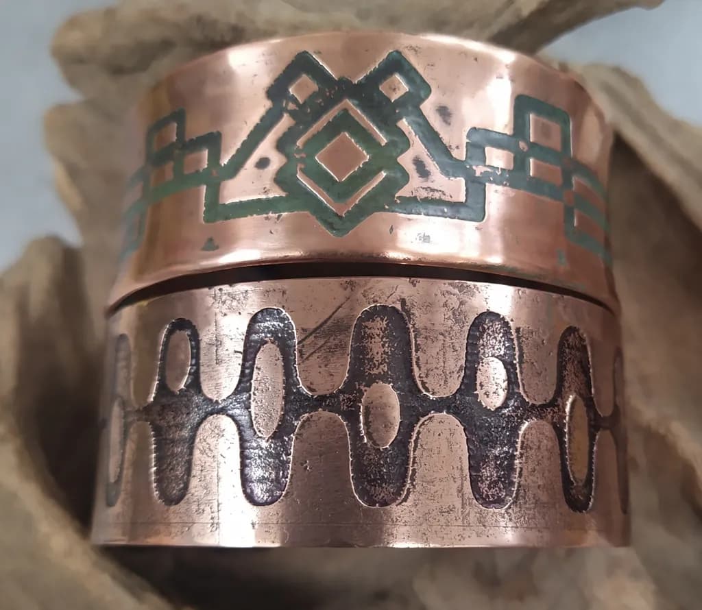 Copper Harmony: Intricate Patterns of Nature and Culture in Handcrafted Artistry