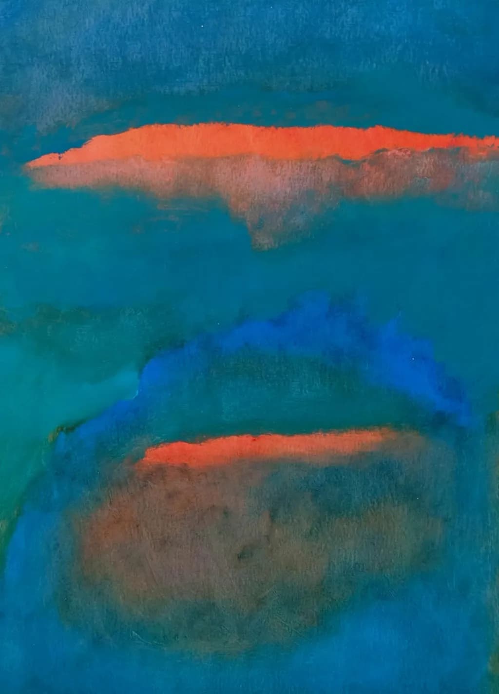 Whispers of the Ocean: A Dance of Blue and Orange Hues