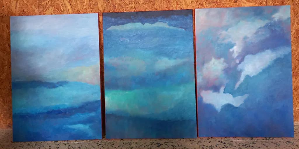 Serenity in Blue: An Abstract Journey Through Cloudscapes