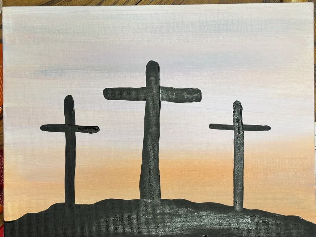 Ethereal Crosses at Dusk: A Journey of Faith and Reflection