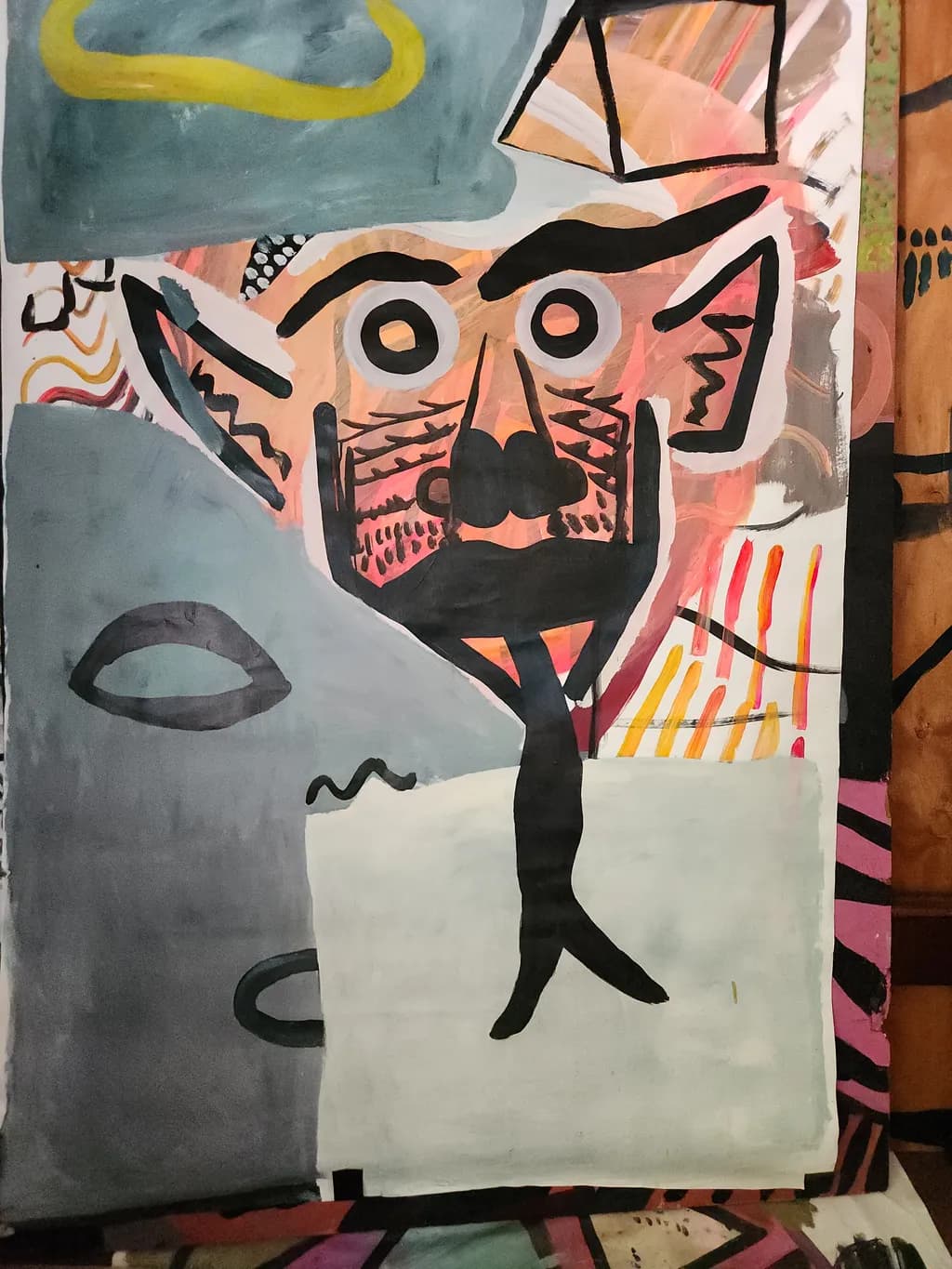 Abstract Expressions: Geometric Faces in Vibrant Colors