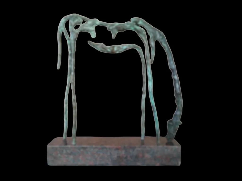 Ethereal Embrace: A Fluid Dance of Form and Emotion in Bronze Sculpture