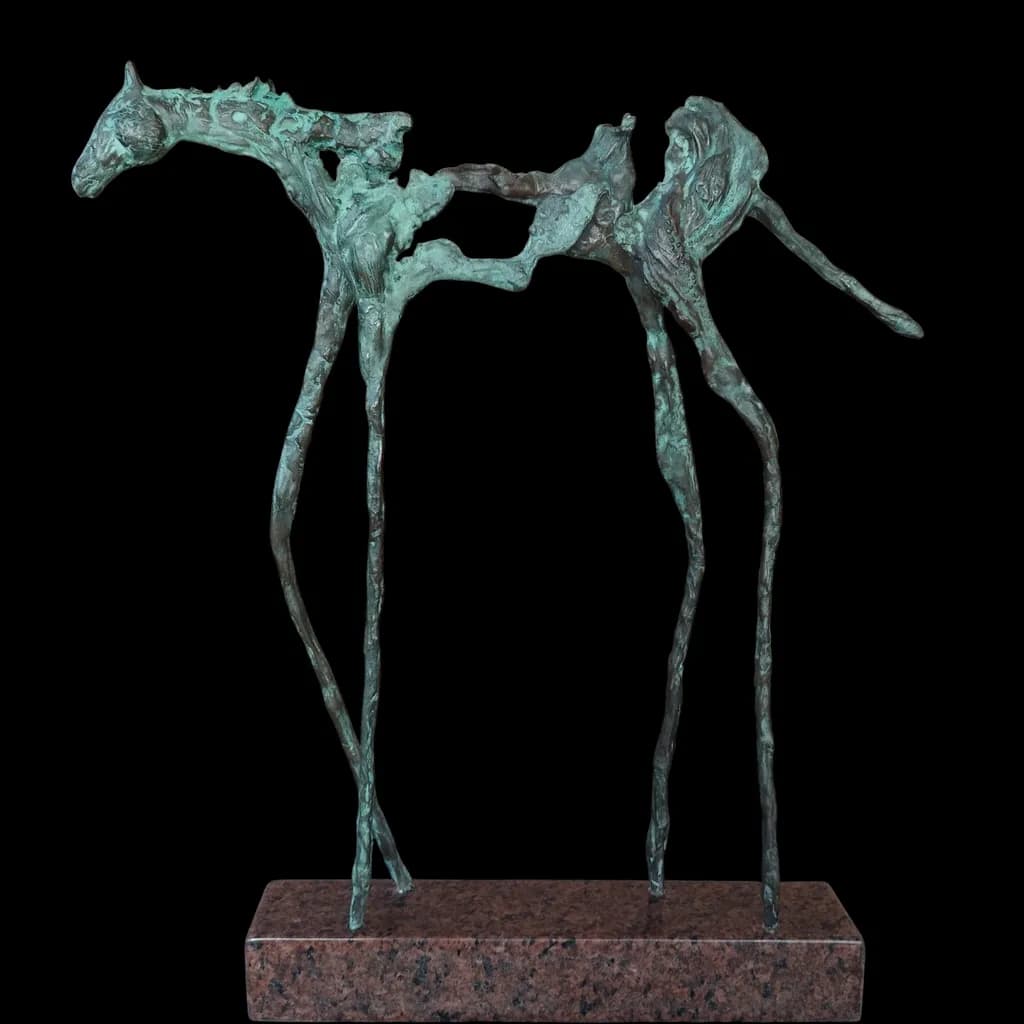Ethereal Equine: A Bronze Sculpture of Grace and Strength