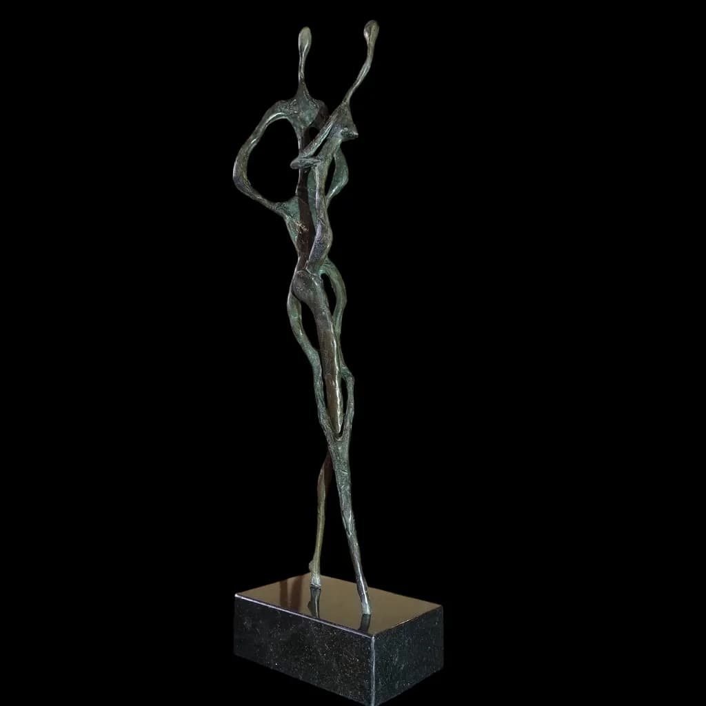 Eternal Embrace: A Fluid Dance of Love and Connection in Bronze Sculpture