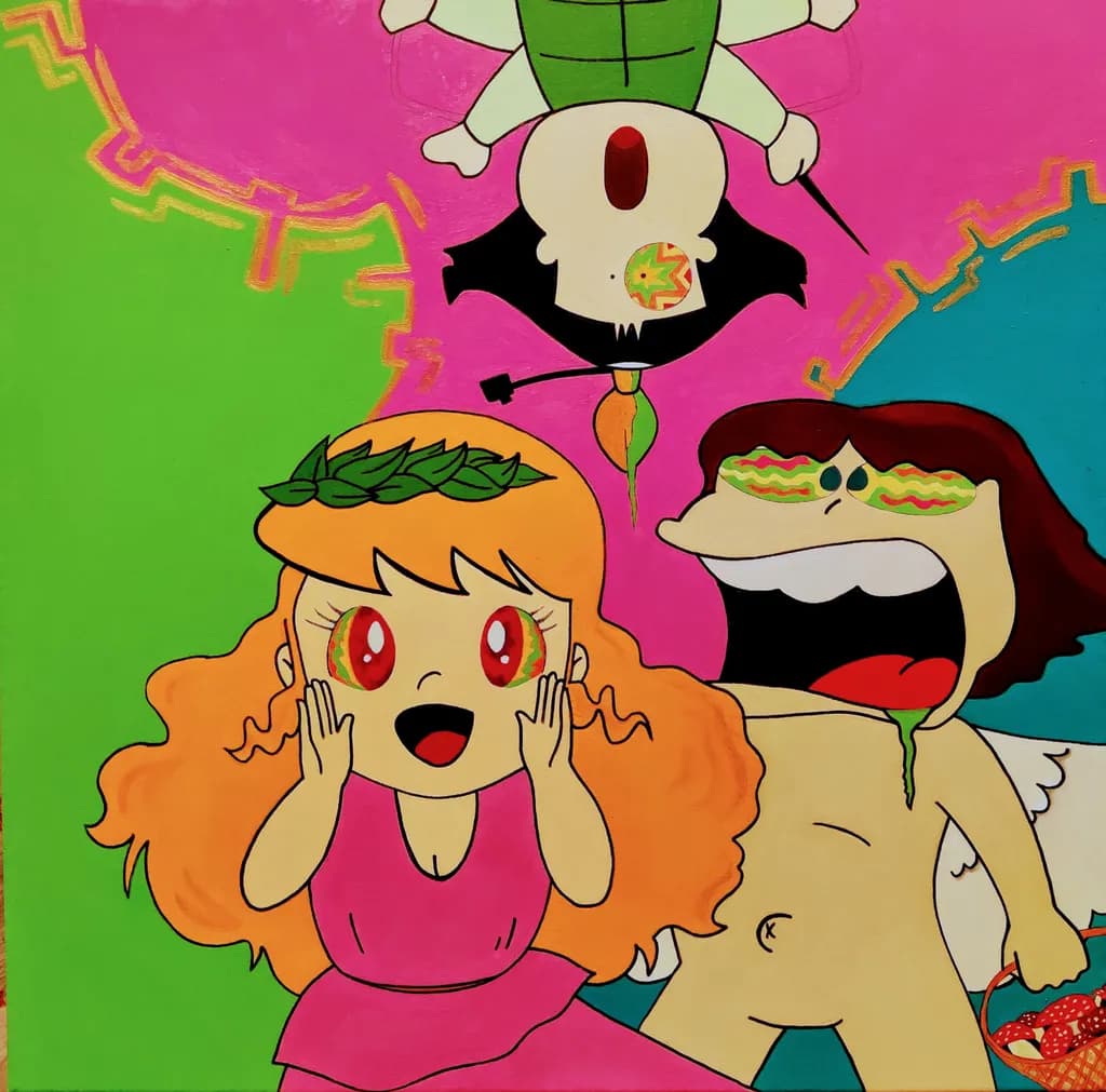 Colorful Cartoon Trio