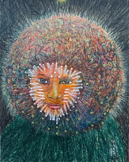 Colorful Halo Portrait