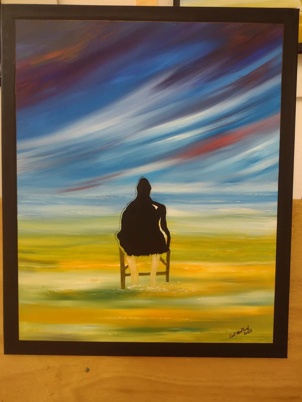 Whispers of Solitude: A Journey Through Color and Reflection