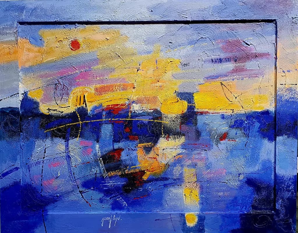 Ethereal Horizons: A Dance of Color and Light in Abstract Expressionism