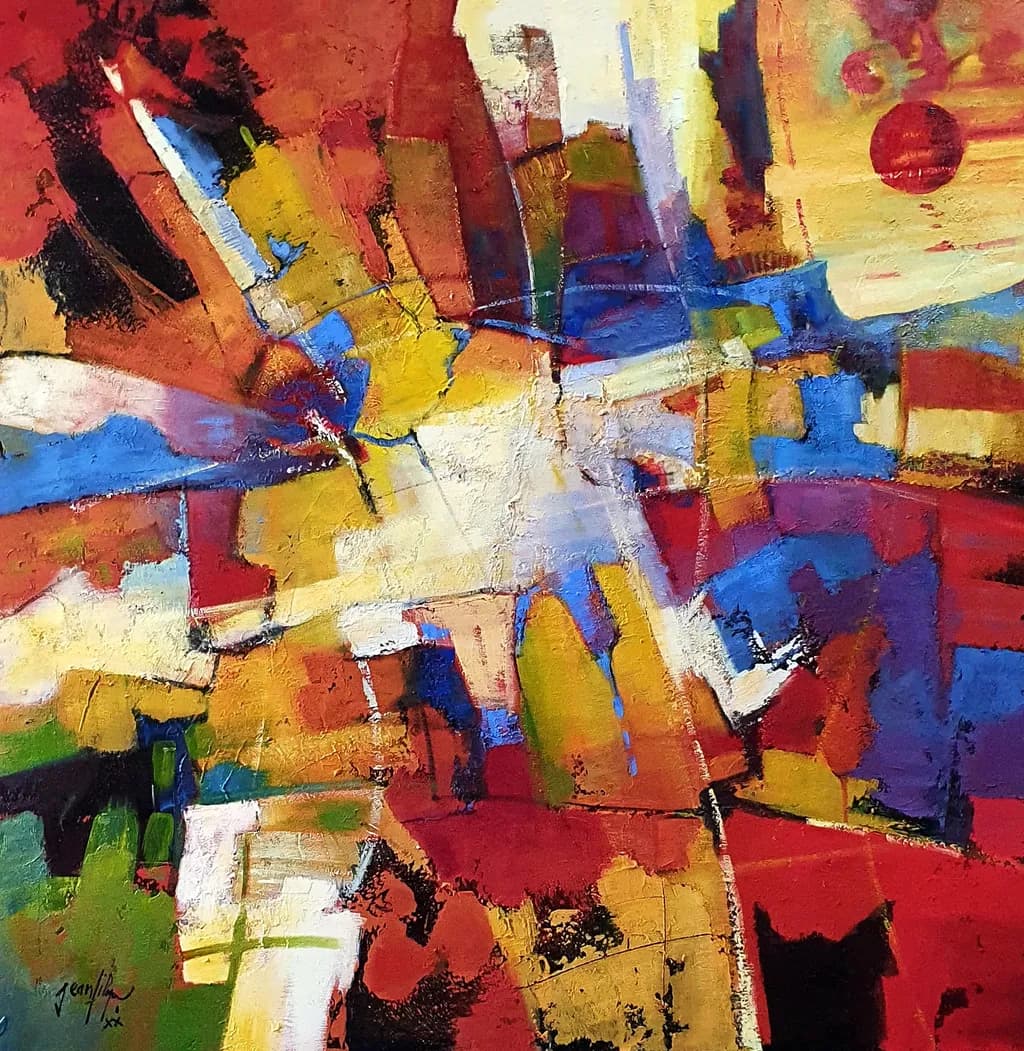 Vibrant Energy: An Abstract Journey Through Color and Emotion