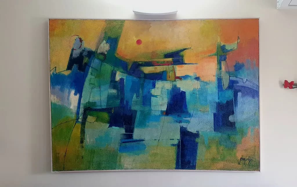 Vibrant Horizons: An Abstract Journey Through Color and Form