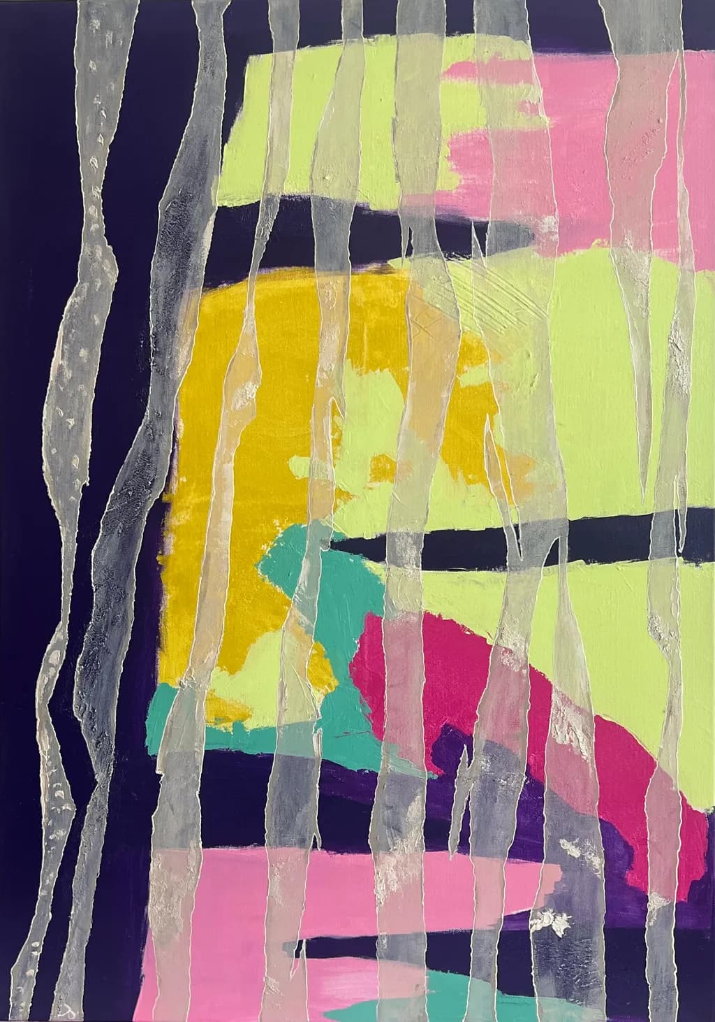 Vibrant Reflections: A Dance of Color and Texture