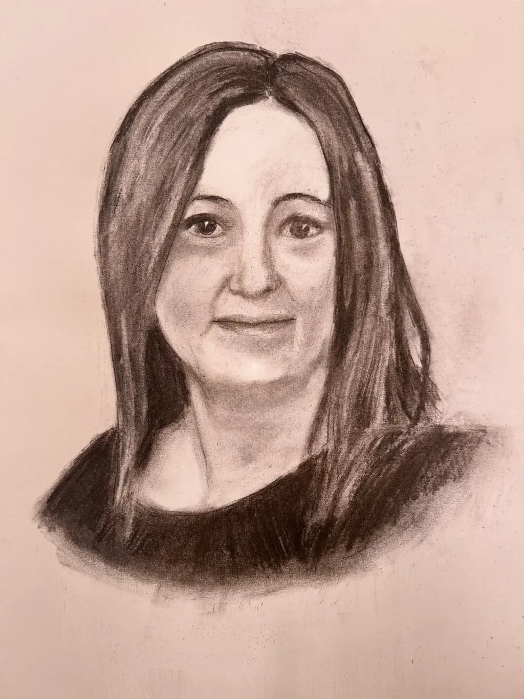 Whispers of Character: A Charcoal Portrait of Grace and Depth