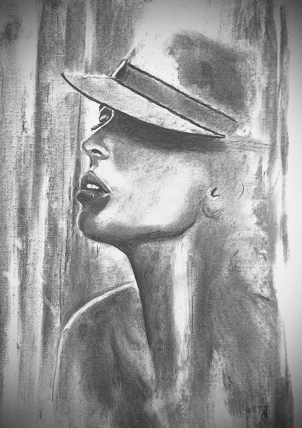 Whispers of Elegance: A Monochrome Portrait of Mystery and Grace