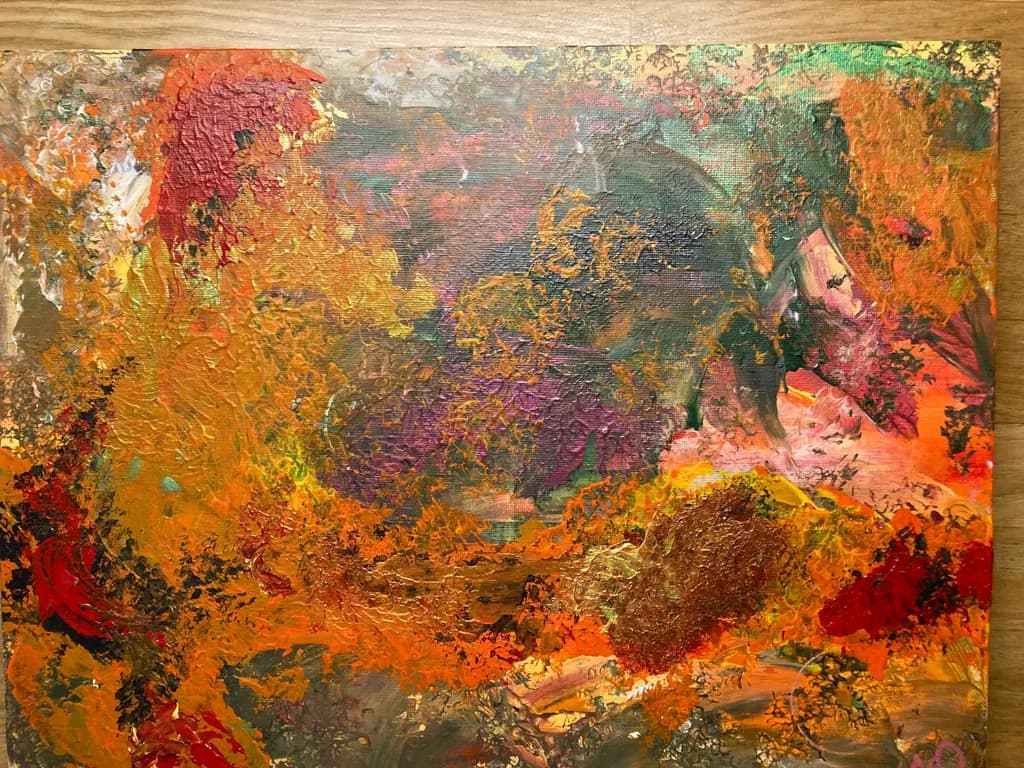Vibrant Whispers: An Abstract Journey Through Color and Texture