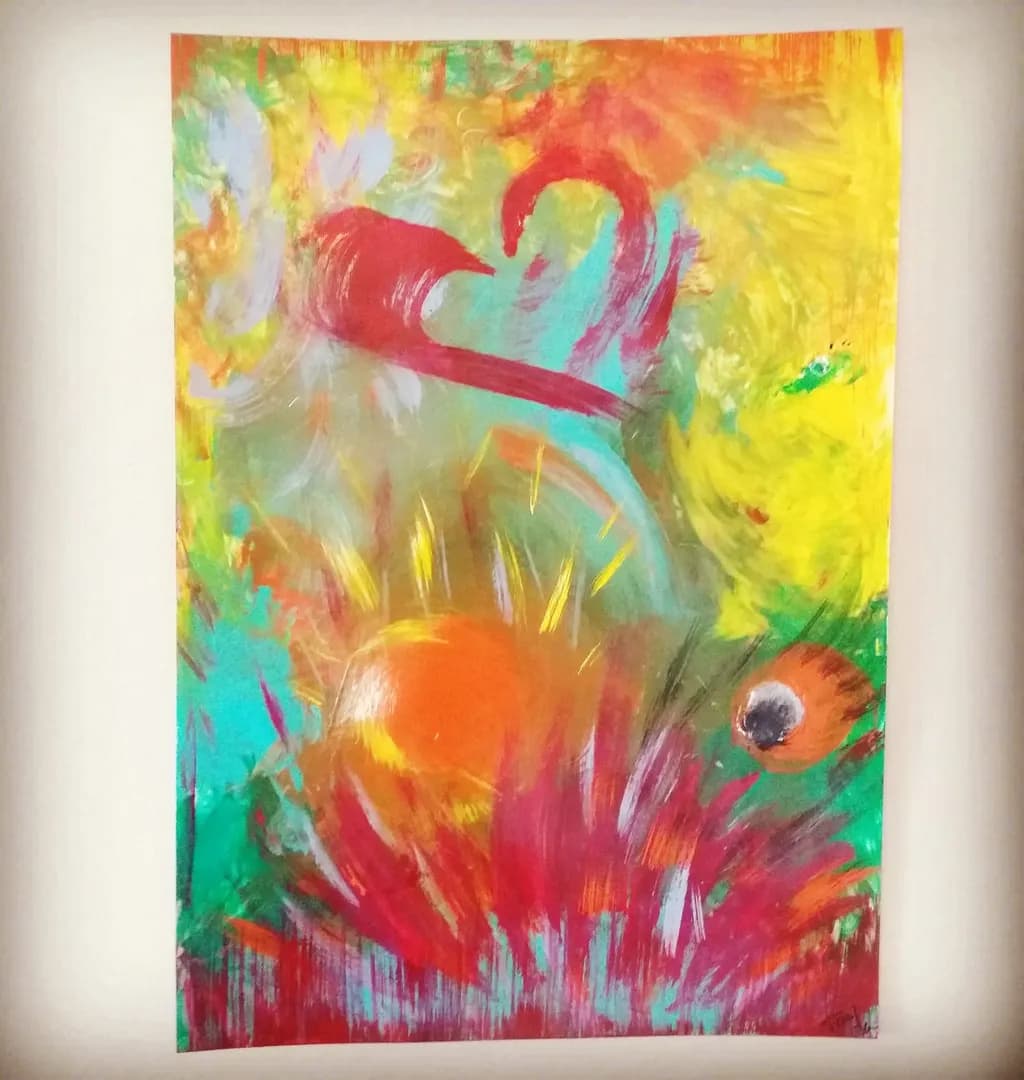 Vibrant Energy: An Abstract Journey Through Color and Emotion