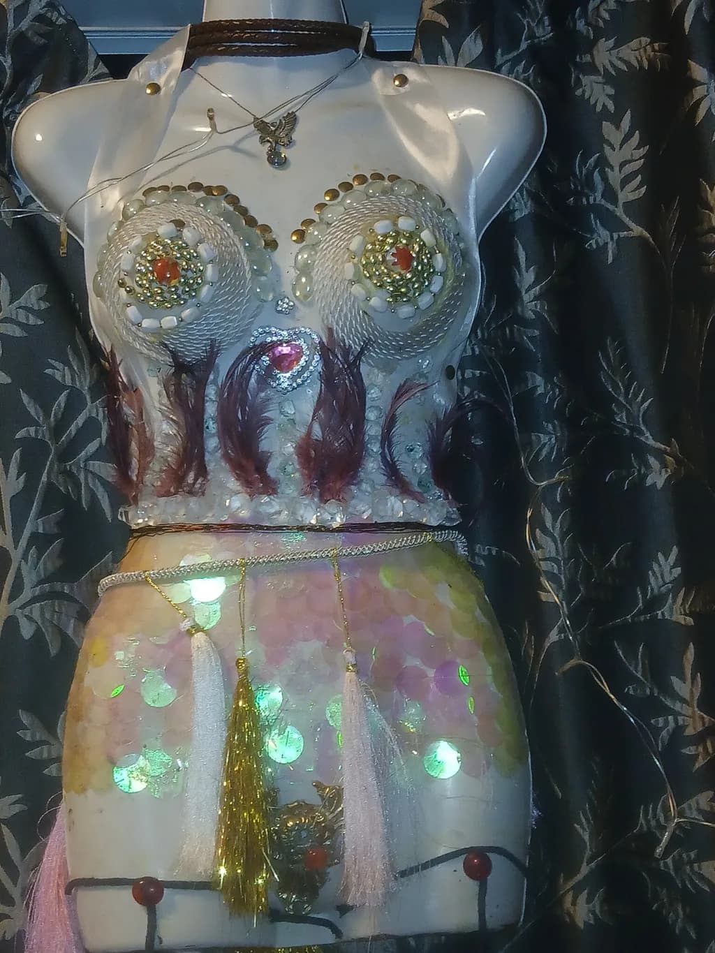 Ornate Feathered Mannequin