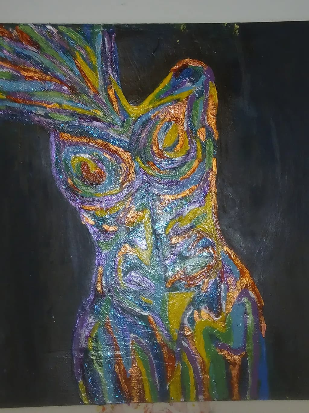 Glittering Abstract Owl