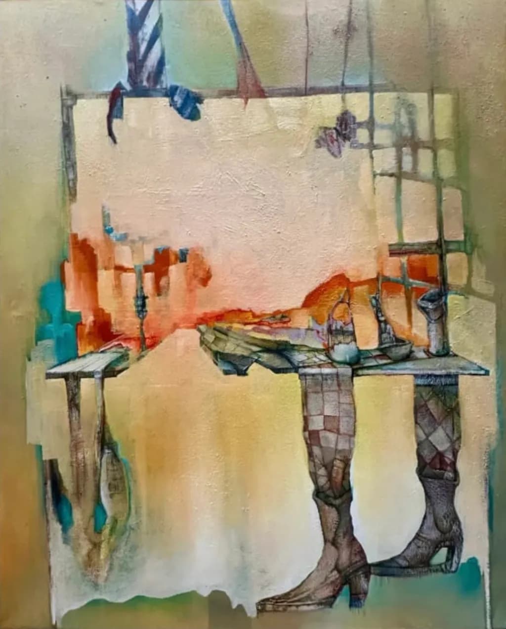 Whispers of Color: A Surreal Exploration of Form and Space