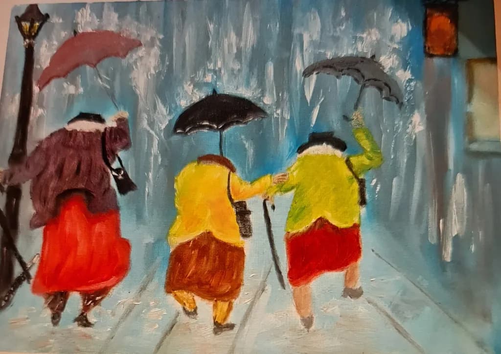 Whimsical Umbrellas: A Colorful Dance in the Rain