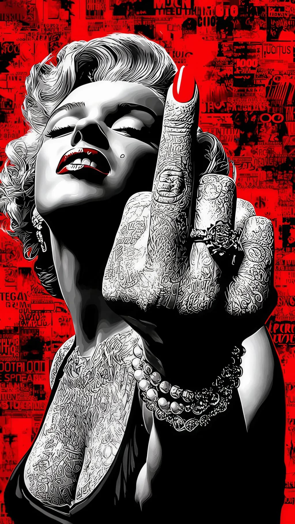 Rebellious Elegance: A Bold Tribute to Iconic Femininity
