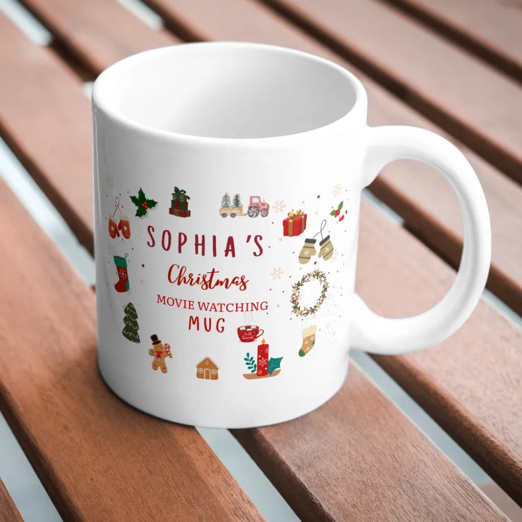 Sophia's Enchanted Christmas Movie Watching Mug: A Festive Delight for Cozy Nights