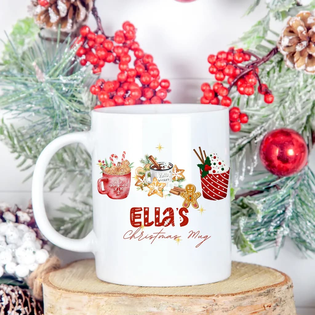 Festive Warmth: Ella's Personalized Christmas Mug Delight